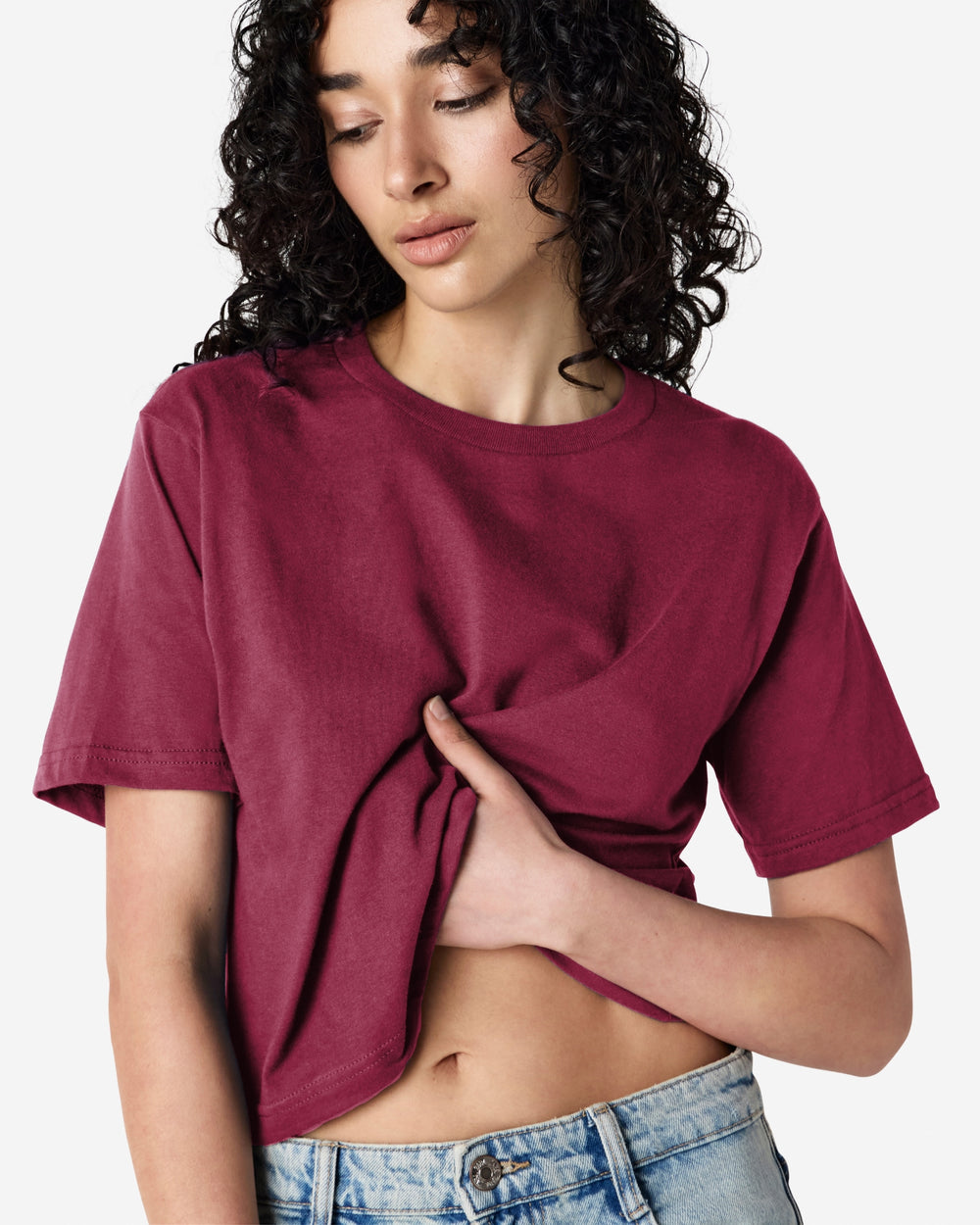 next image of Women's Boxy Fit Cropped T-shirt