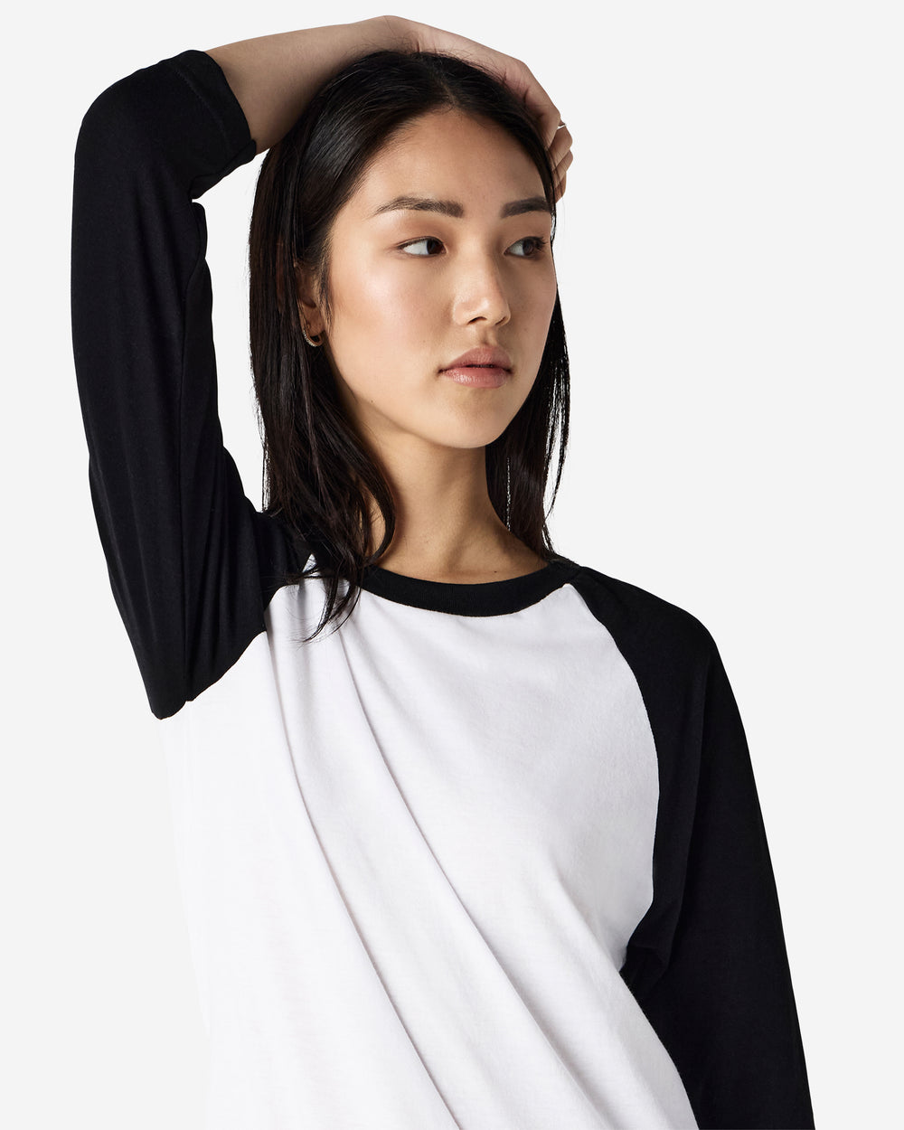 image of Unisex Raglan T-Shirt - Relaxed Fit, 3/4 Sleeves, Soft Fabric