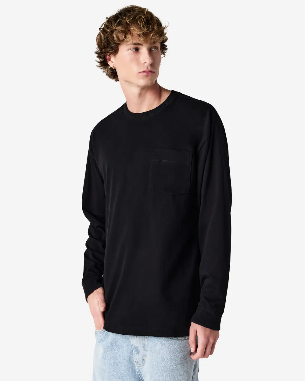 next image of 9410 AA Super Heavyweight Oversized Tee, LS Pocket