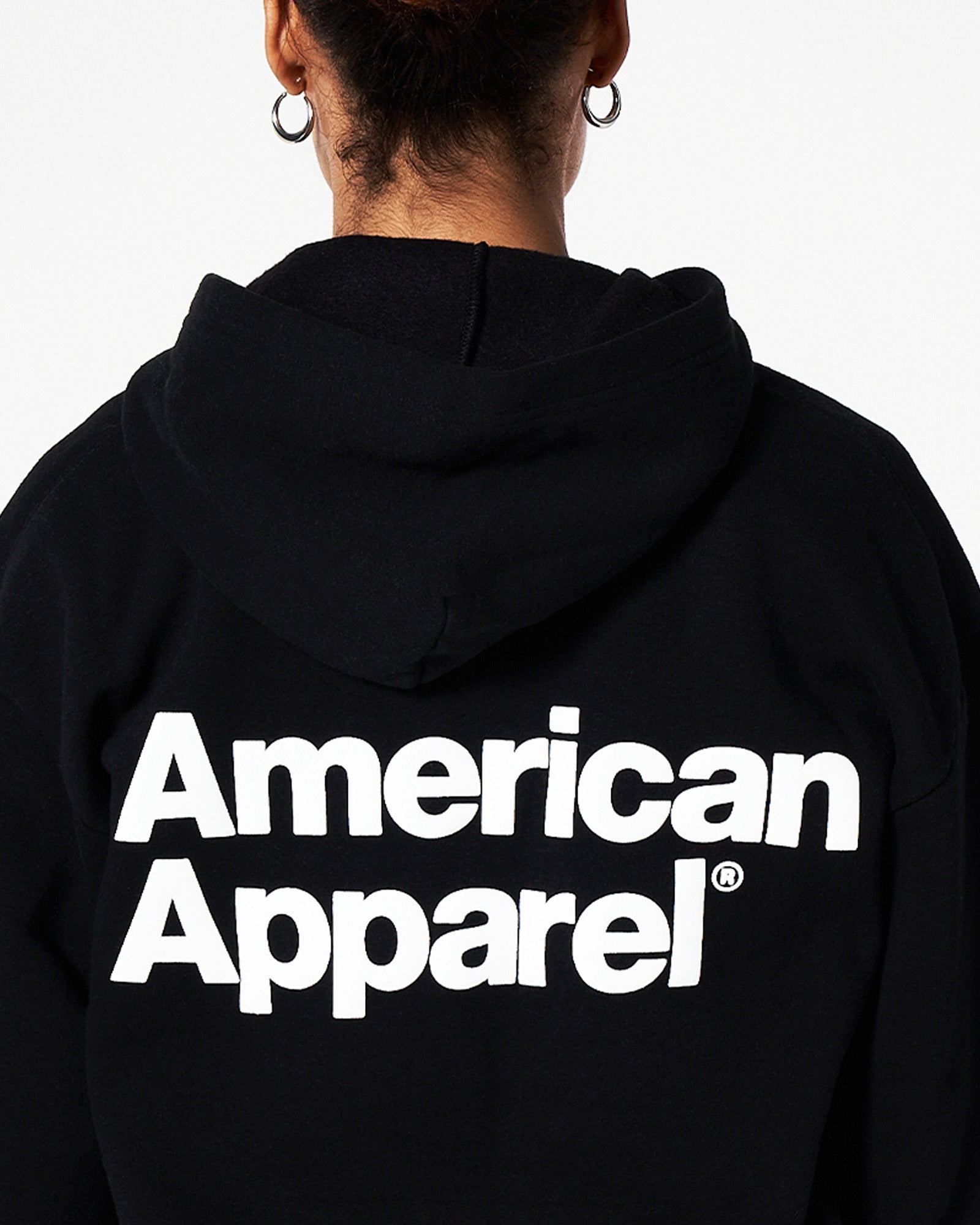 Black Tracksuit Set American Apparel Logo Front Back