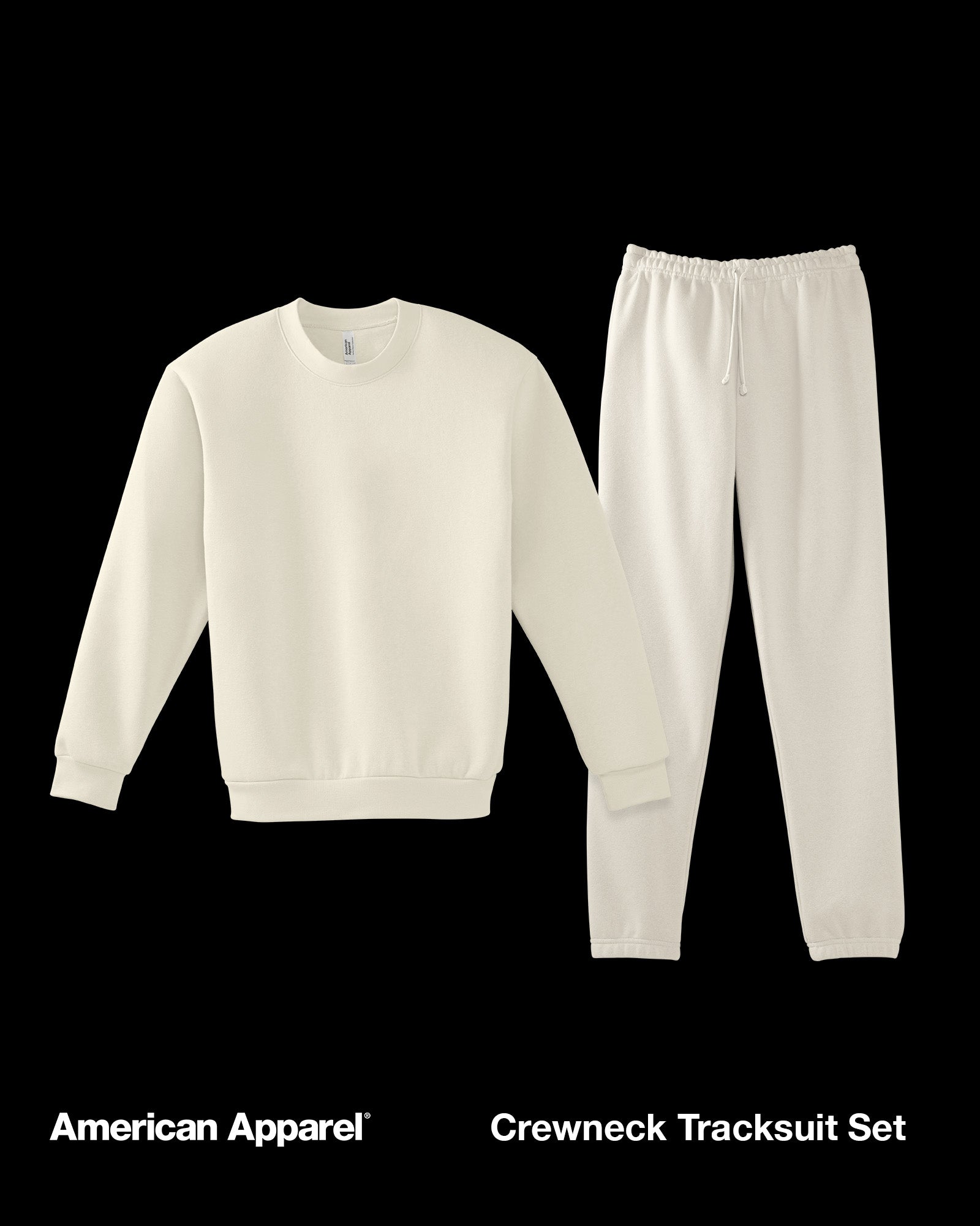 Bone Crewneck Tracksuit Set -bone