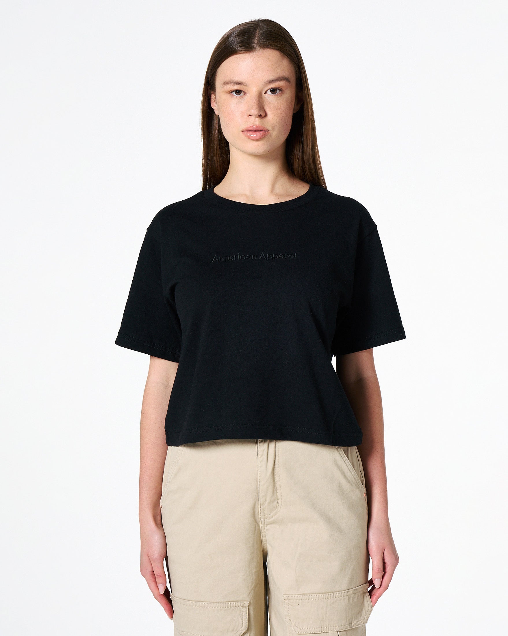 Women's Embroidered Logo Boxy T-shirt