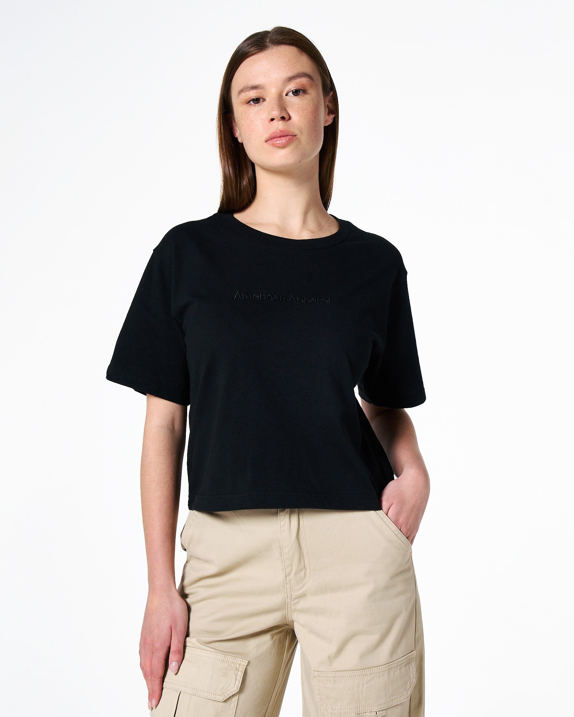 Women's Embroidered Logo Boxy T-shirt