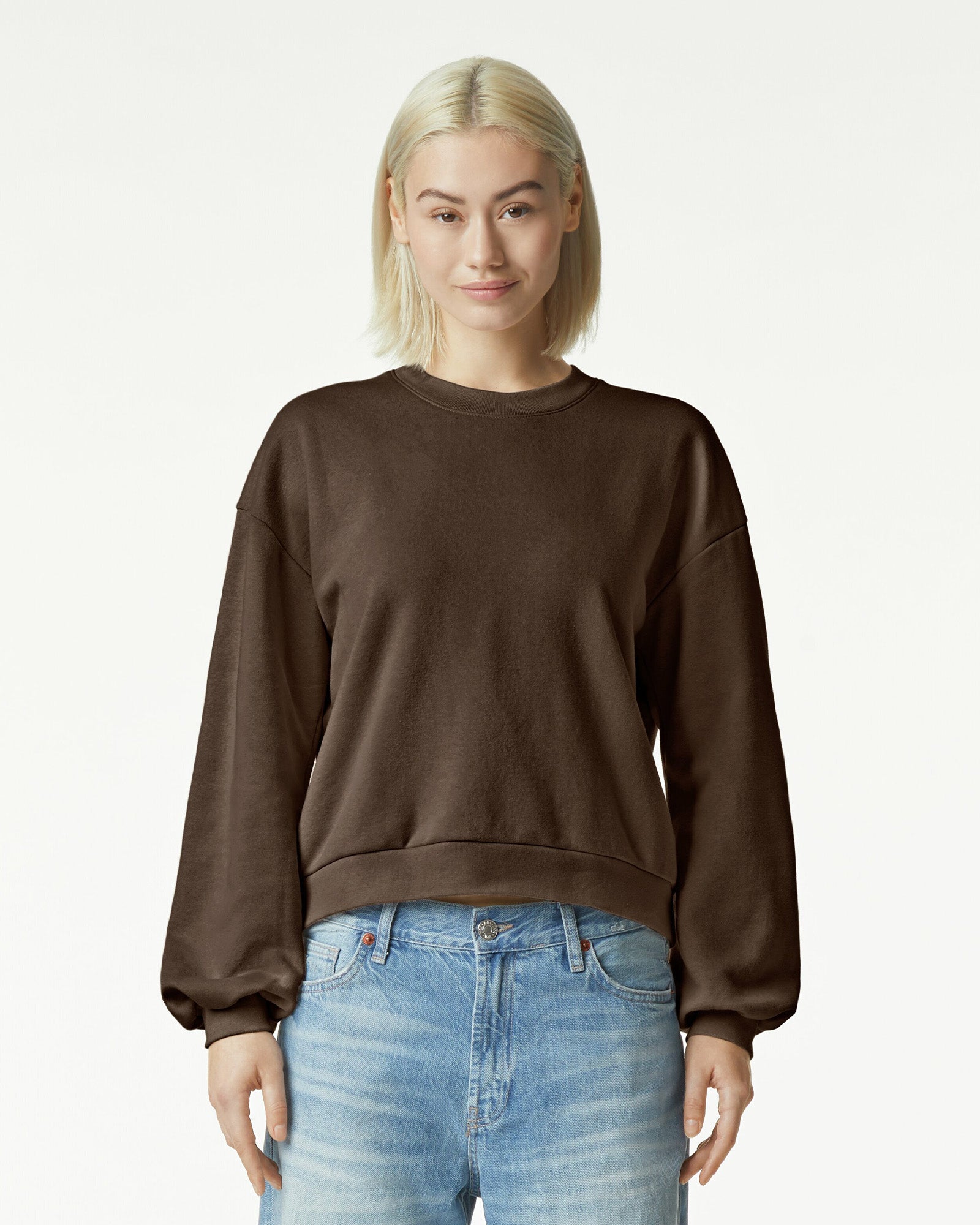 American apparel cropped sweatshirt best sale