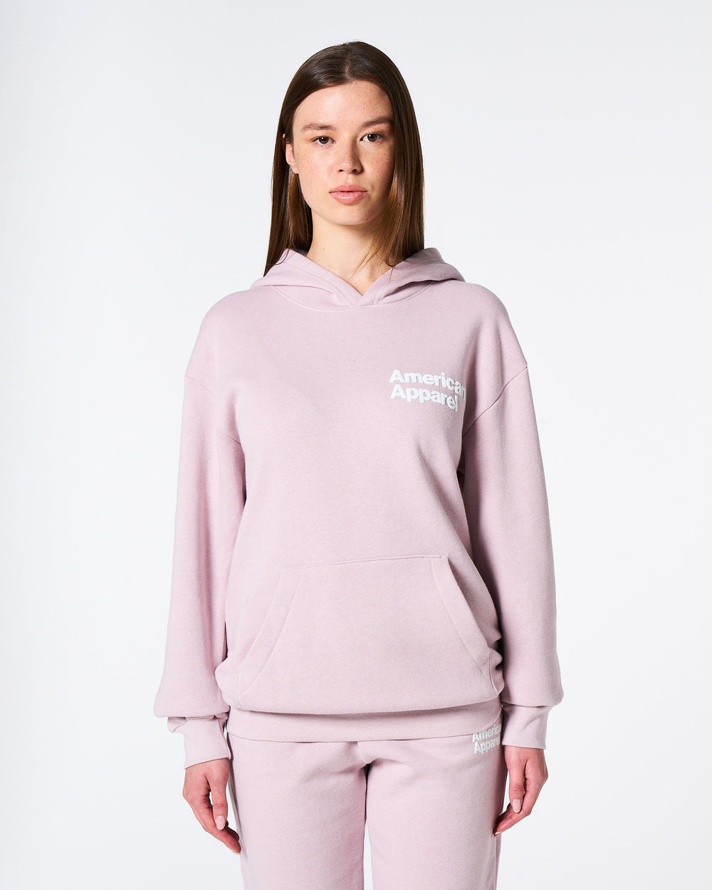 image of Blush Tracksuit Set With American Apparel Logo (Front & Back)